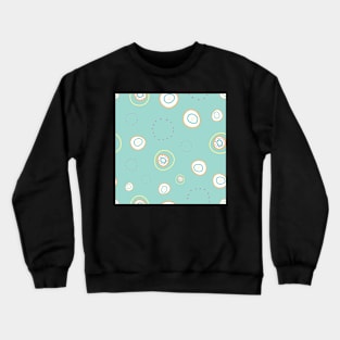 Bouncing Bubbles, circles floating randomly around Crewneck Sweatshirt